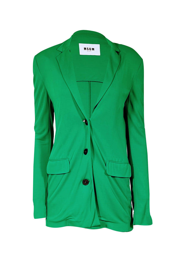 Current Boutique-MSGM - Green Stretch Blazer Sz 8