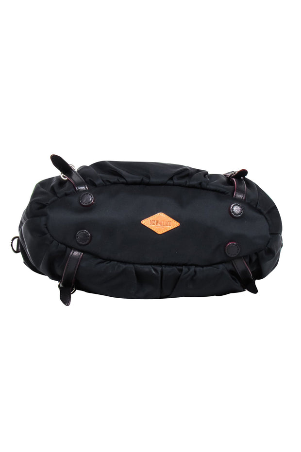 Current Boutique-MZ Wallace - Black Nylon Satchel Bag w/ Detachable Strap