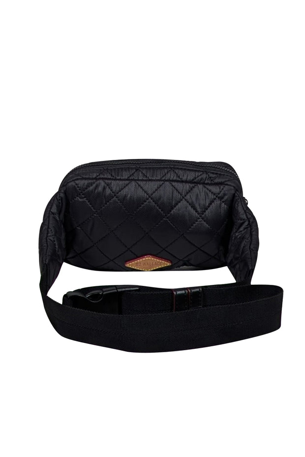 Current Boutique-MZ Wallace - Black Quilted Belt Bag