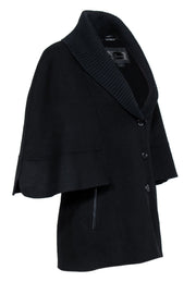 Current Boutique-Mackage - Black Wool Blend Cape Style Jacket Sz L