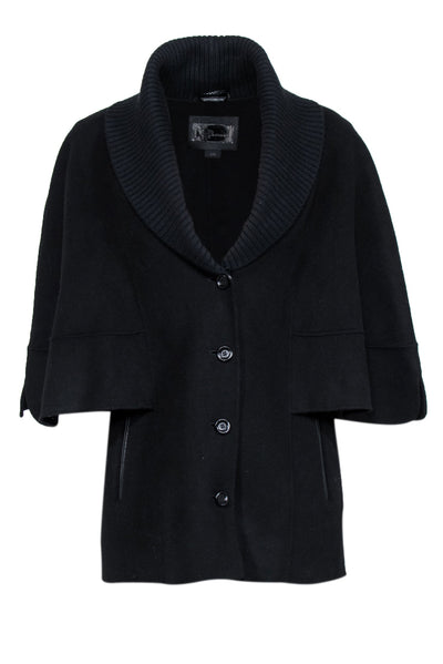 Mackage - Black Wool Blend Cape Style Jacket Sz L