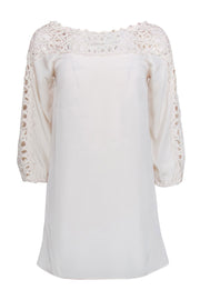 Current Boutique-Madison Marcus - Ivory Tunic Dress w/ Eyelet Trim Sz XS