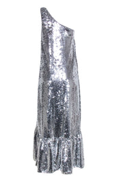 Current Boutique-Maeve - Silver Sequin One Shoulder Formal Dress Sz XS