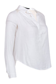 Current Boutique-Maje - White Long Sleeve Key Hole Back Shirt Sz 4