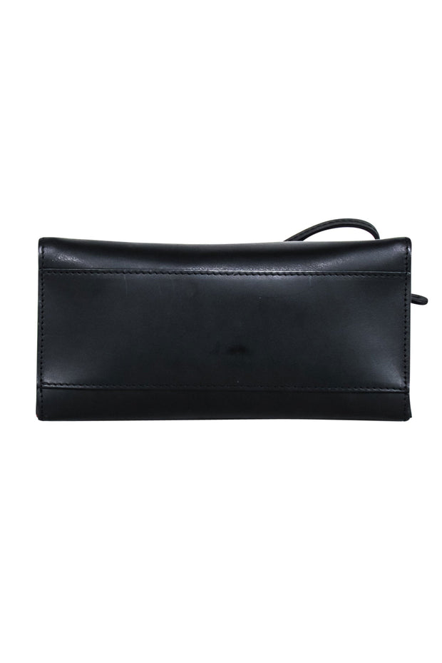 Current Boutique-Mansur Gavriel - Black Italian Vegetable Tanned Leather "Mini Mini Sun" Bag