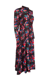 Current Boutique-Marc Jacobs - Black & Multicolor Floral Print Dress w/ Beaded Sequin Accents Sz 6