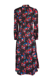 Current Boutique-Marc Jacobs - Black & Multicolor Floral Print Dress w/ Beaded Sequin Accents Sz 6