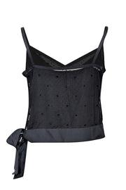 Current Boutique-Marc Jacobs - Black Sleeveless Cropped w/ Polka Dot Sheer Top Sz 6