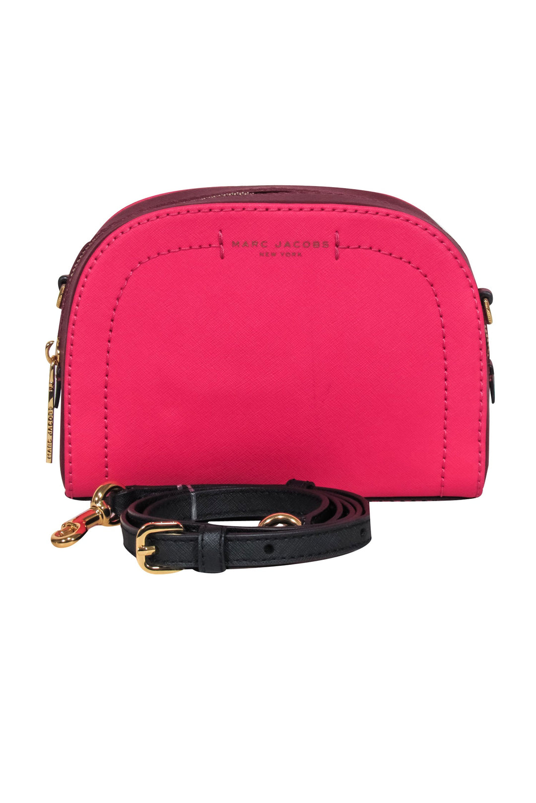 Marc Jacobs Crossbody in fuchsia with Gold top Hardwear