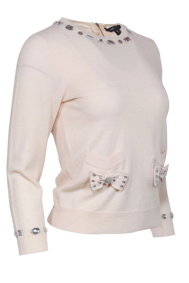 Current Boutique-Marc Jacobs - Ivory Wool Jewel Detail Sweater Sz S