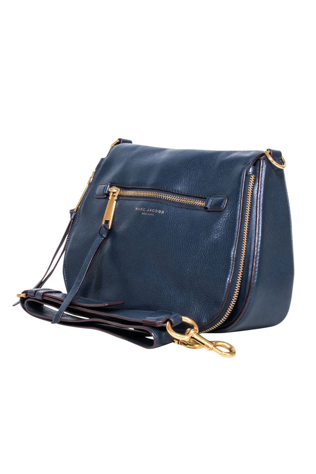 Current Boutique-Marc Jacobs - Navy Pebbled Leather Crossbody Bag