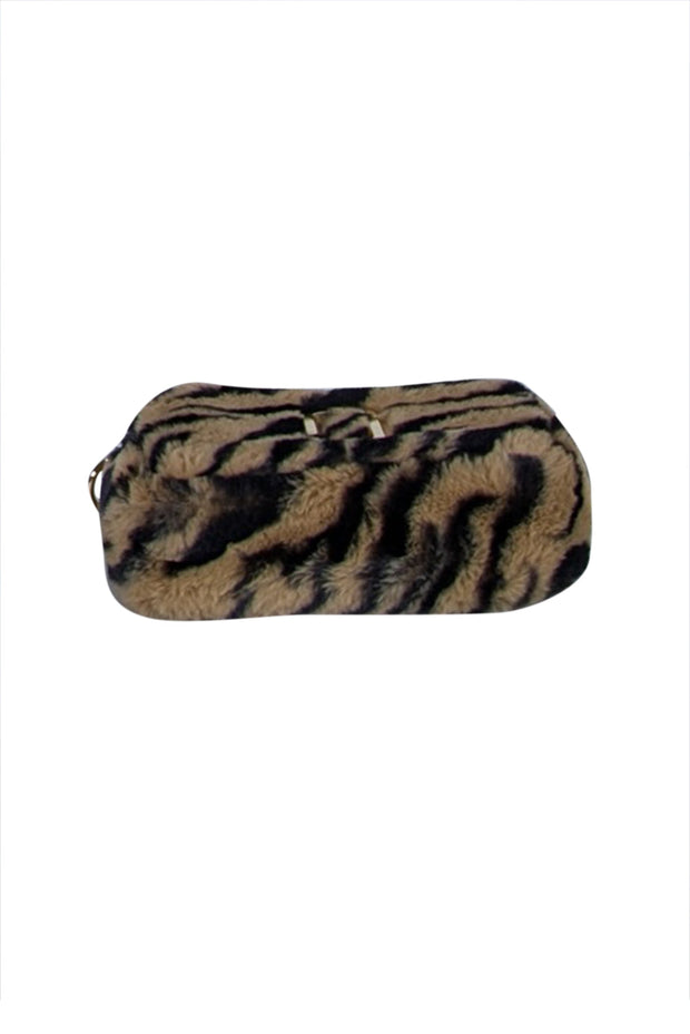 Current Boutique-Marc Jacobs - Tan & Black Animal Print Faux Fur Snapshot Shoulder Bag