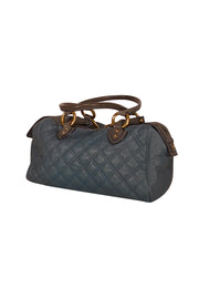 Current Boutique-Marc Jacobs - Teal Green Quilted Leather Barrel Shoulder Bag