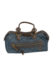 Current Boutique-Marc Jacobs - Teal Green Quilted Leather Barrel Shoulder Bag