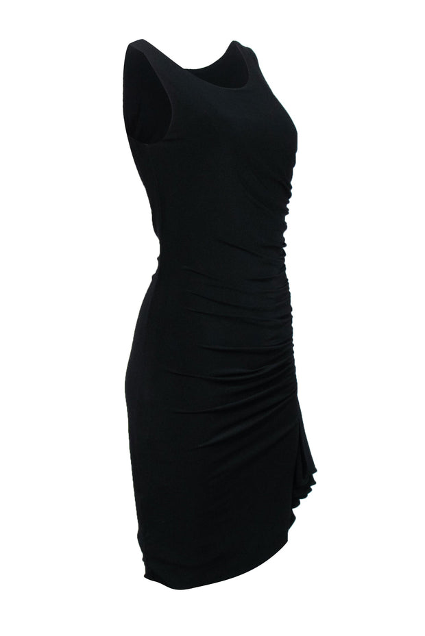Current Boutique-Marc New York by Andrew Marc - Black Sleeveless Ruched Midi Dress Sz 4