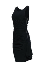 Current Boutique-Marc New York by Andrew Marc - Black Sleeveless Ruched Midi Dress Sz 4