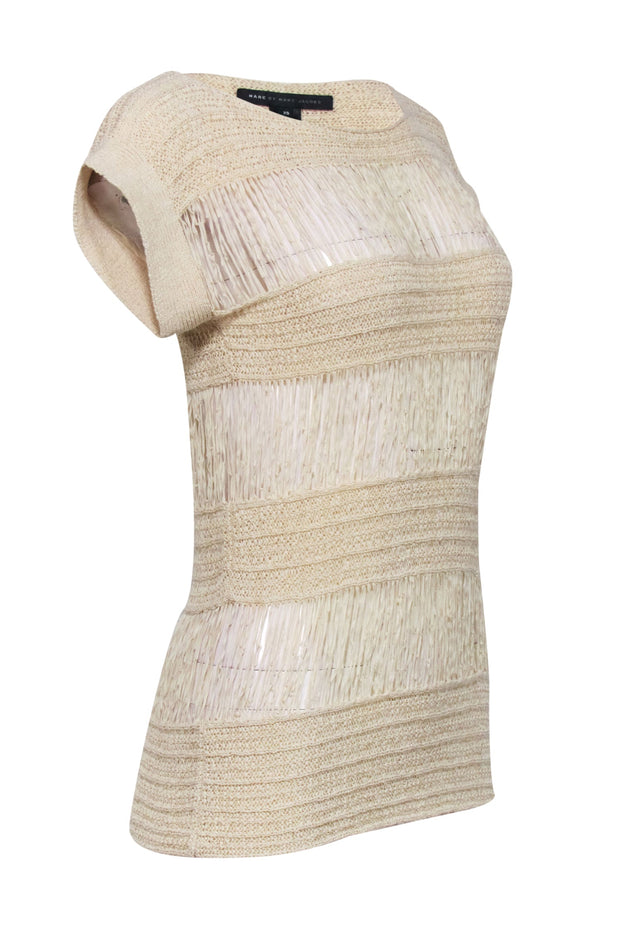 Current Boutique-Marc by Marc Jacobs - Beige Short Sleeve Knit Top Sz XS
