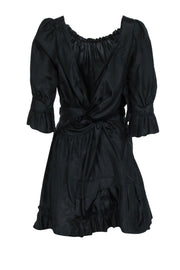 Current Boutique-Marc by Marc Jacobs - Black Silk Open Tie Back Dress Sz M
