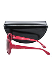 Current Boutique-Marc by Marc Jacobs - Dark Pink Rounded Star Cut Out Sunglasses