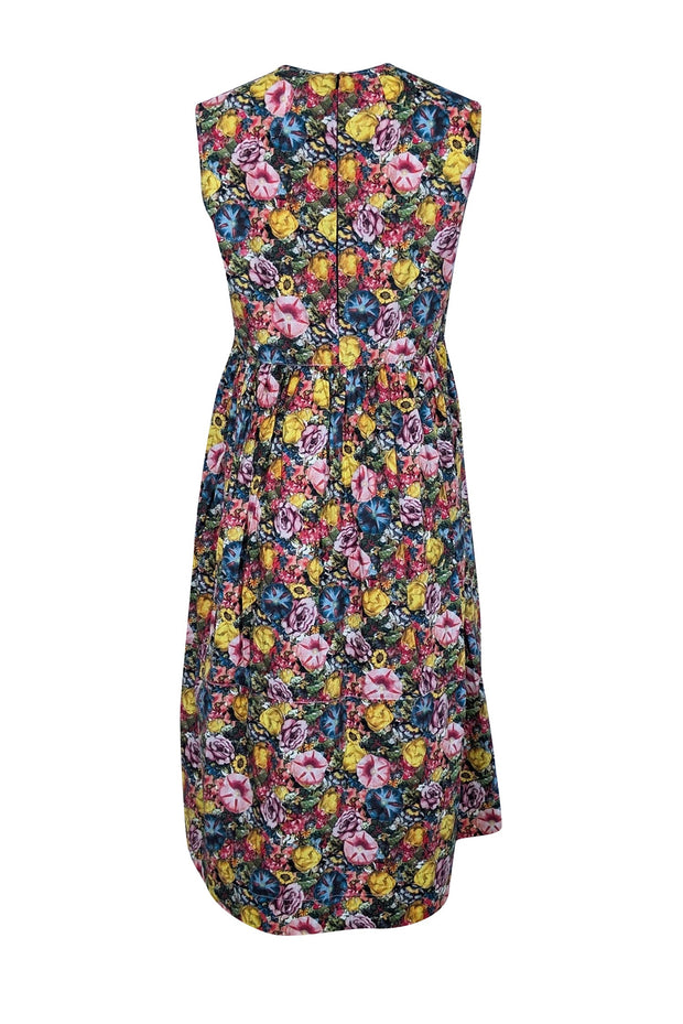 Current Boutique-Marni - Yellow, Red, & Multi Color Floral Sleeveless Dress Sz 6