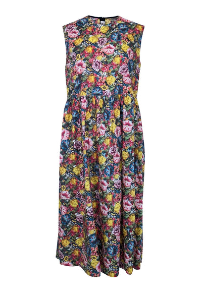 Current Boutique-Marni - Yellow, Red, & Multi Color Floral Sleeveless Dress Sz 6