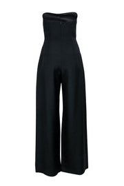 Current Boutique-Martin Grant - Black Strapless Jumpsuit w/ Buckle Sz S