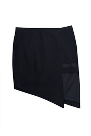 Current Boutique-Mason - Black Asymmetrical Mini Skirt w/ Side Cutout Sz 4