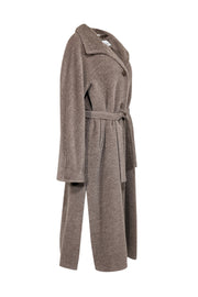 Current Boutique-Max Mara - Brown Alpaca & Wool Blend Long Coat Sz 8