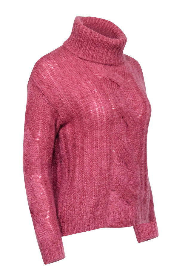 Current Boutique-Max Mara - Pink Mohair Blend Turtleneck Sweater Sz XS