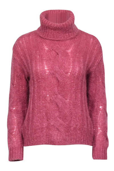 Max Mara - Pink Mohair Blend Turtleneck Sweater Sz XS
