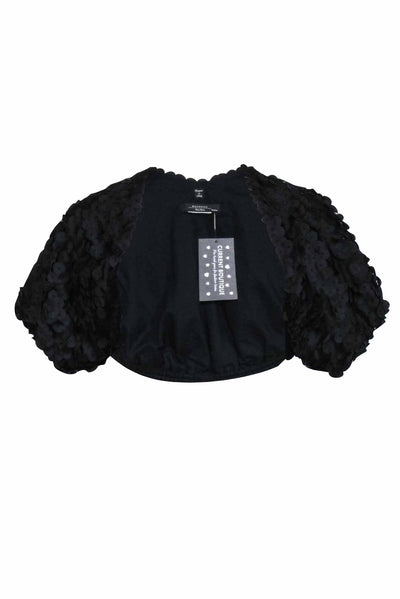 Current Boutique-Max Mara Weekend - Black 3D Petal Bolero Jacket One Size
