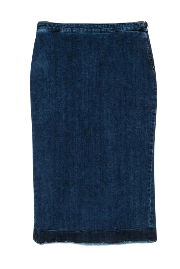 Current Boutique-McQ by Alexander McQueen- Blue Denim Dark Wash Skirt Sz 4