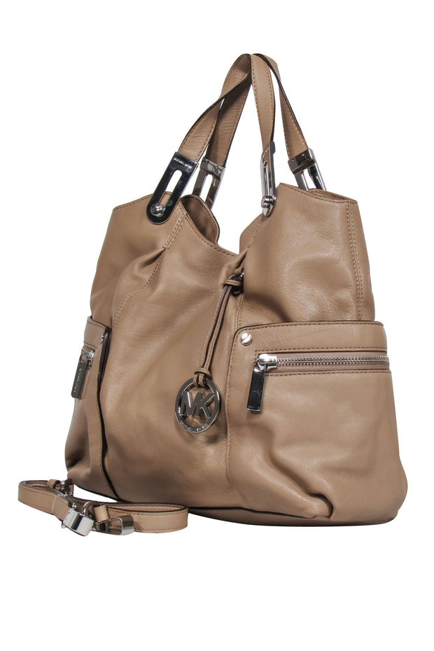Current Boutique-Michael Kors - Beige Leather Satchel Bag