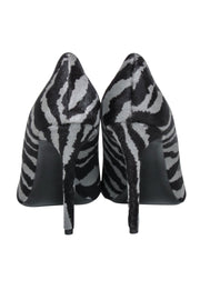 Current Boutique-Michael Kors Collection - Black & Grey Zebra Print Pumps Sz 11
