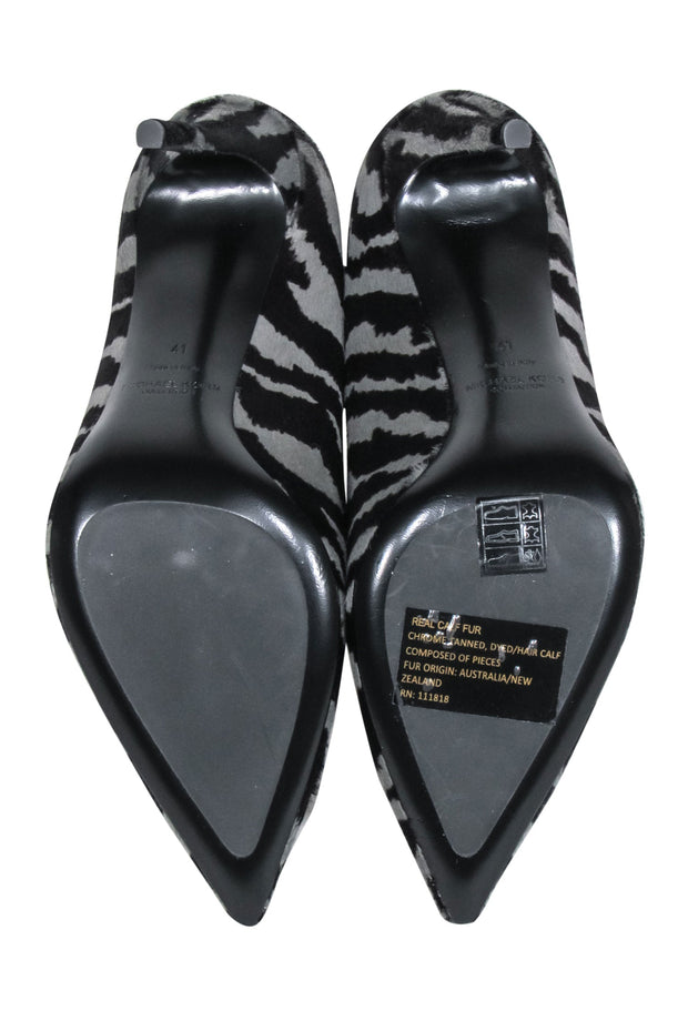 Current Boutique-Michael Kors Collection - Black & Grey Zebra Print Pumps Sz 11