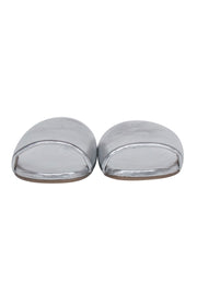Current Boutique-Michael Kors Collection - Silver Slide Sandals Sz 9