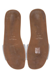 Current Boutique-Michael Kors Collection - Silver Slide Sandals Sz 9