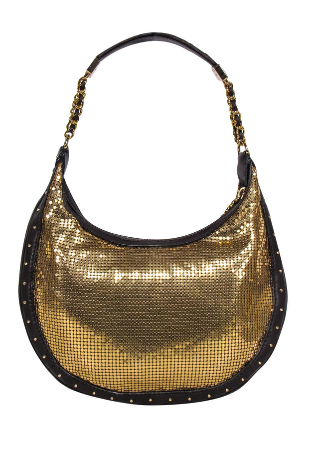 Michael Kors Leather Metallic Crossbody Bag - Gold Crossbody Bags, Handbags  - MIC248397 | The RealReal