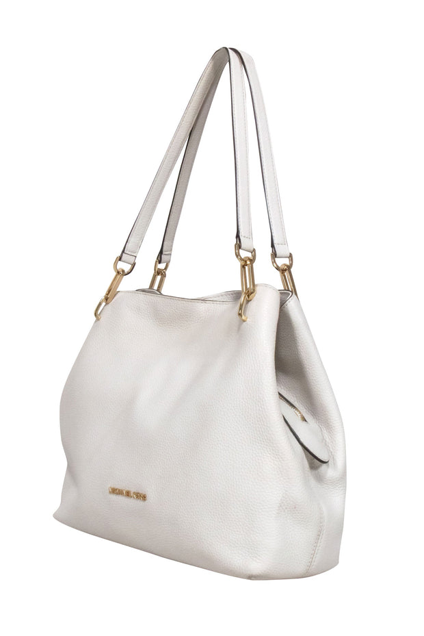 Current Boutique-Michael Kors - Ivory Pebbled Leather Shoulder Bag