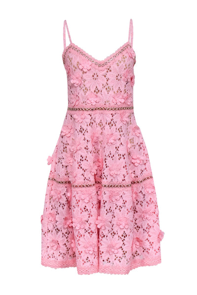 Current Boutique-Michael Kors - Pink Floral Lace Sleeveless Dress Sz 2