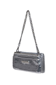 Current Boutique-Michael Kors - Silver Sequin Chain Strap Mini Bag