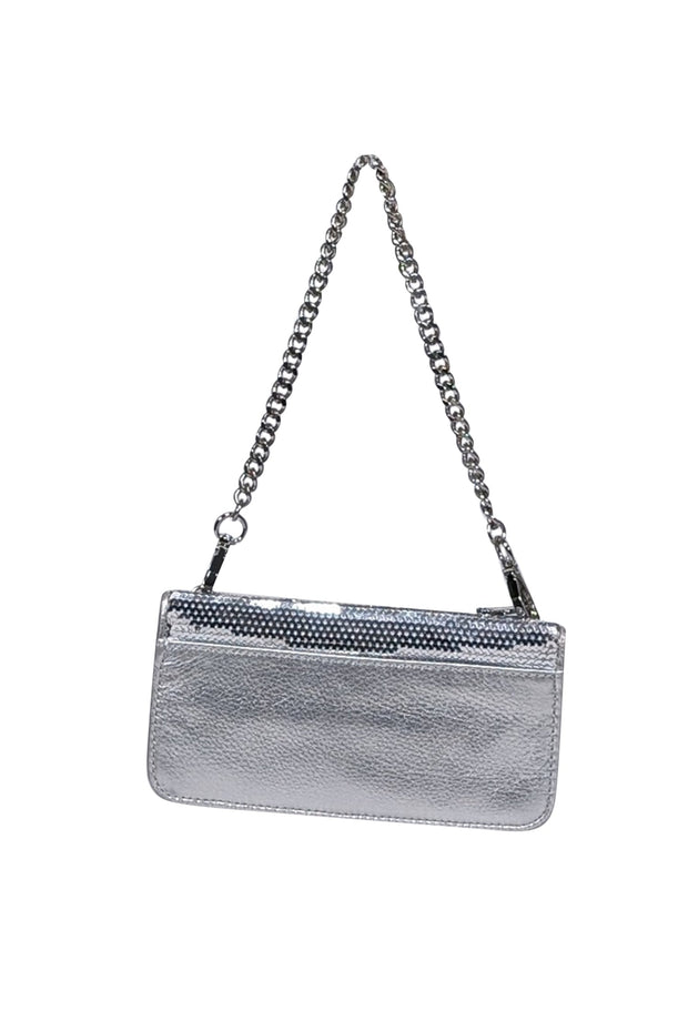 Current Boutique-Michael Kors - Silver Sequin Chain Strap Mini Bag