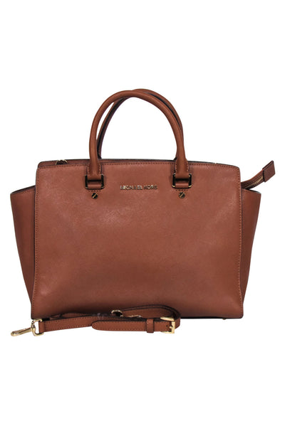 Current Boutique-Michael Kors - Tan Saffiano Leather Handbag w/ Detachable Strap