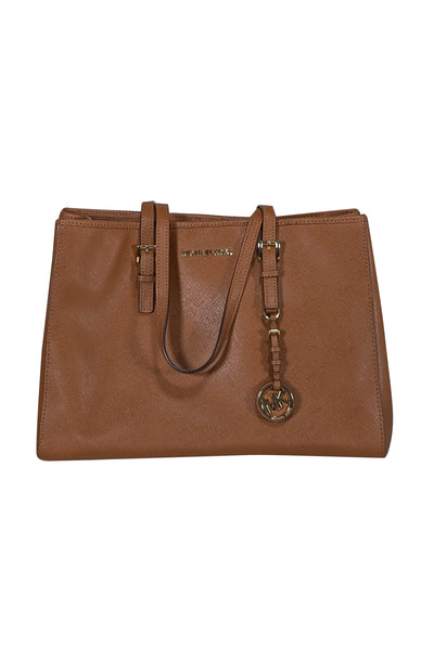 Current Boutique-Michael Kors - Tan Saffiano Leather Large Tote Bag