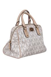 Current Boutique-Michael Kors - White Monogram Coated Canvas Handbag