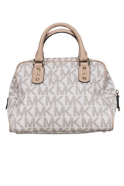 Current Boutique-Michael Kors - White Monogram Coated Canvas Handbag