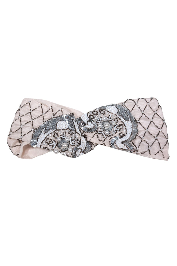 Current Boutique-Mignonne Gavigan - Cream "Le Charlot Turban" Headband