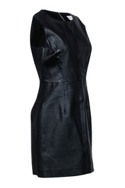 Current Boutique-Milly - Black Leather Sleeveless Dress Sz 10