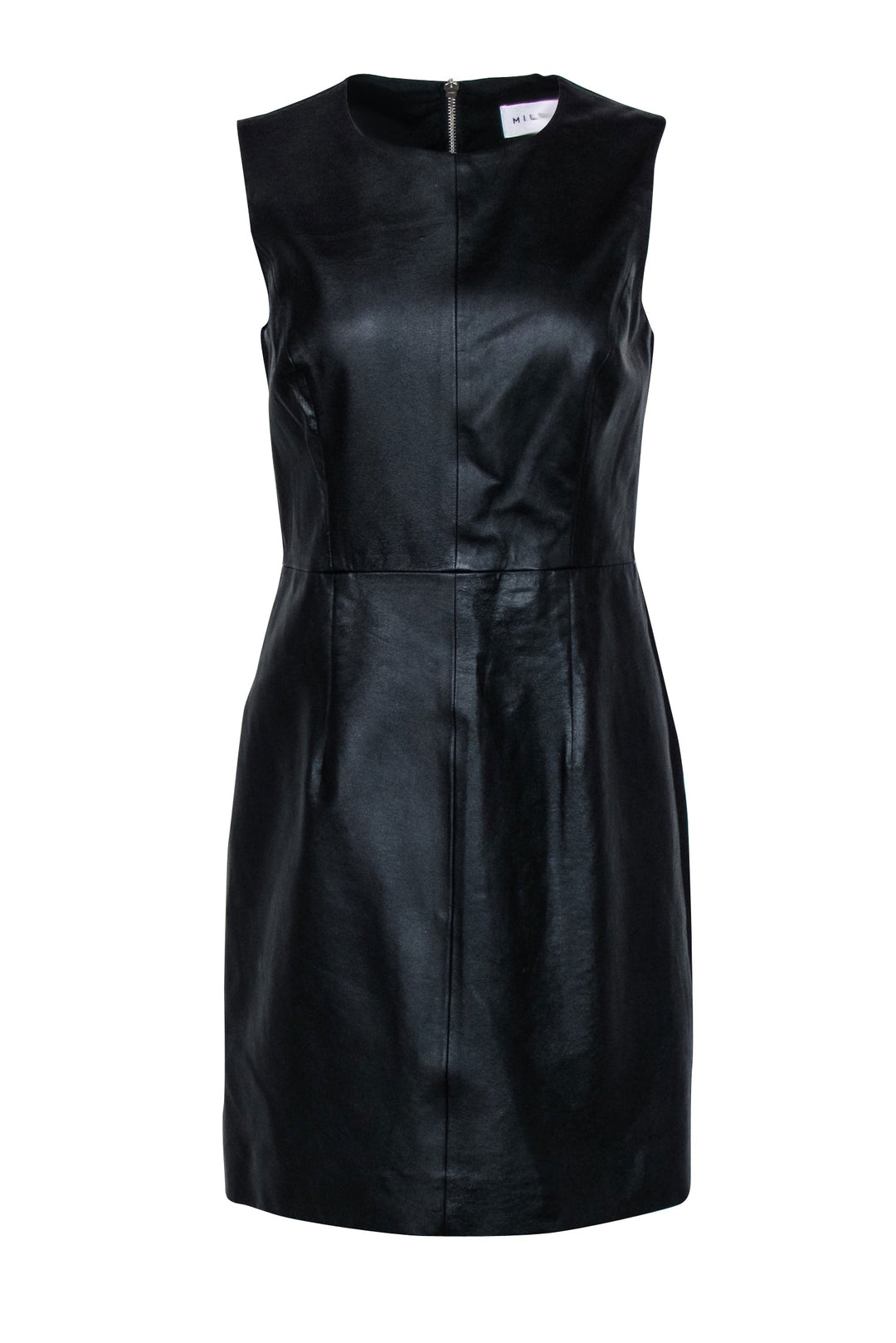 Milly Black Leather Detail shops Dress