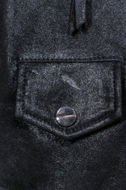 Current Boutique-Milly - Black Metallic Moto Jacket Sz 6